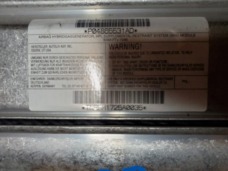 Gen. 3 Passenger Air Bag